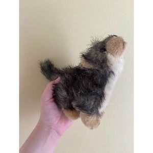 Small Mini Realistic Wolf Plush Stuffed Animal Howling Wolf Plush